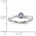 thumbnail image 3 of Sterling Silver Rhod-Plated Created Alexandrite/Diamond Birthstone Ring (Size 6) Made In India qbr25jun-6, 3 of 5