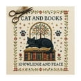 thumbnail image 2 of QIPOPIQ Kit de Point de Croix Chat et Livres Kits de Point de Croix Personnalisés Broderie Commémorative pour Débutants Style Estampé et Compté Cadeaux pour Fans d'Animaux, 2 of 5