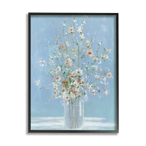 Stupell Industries Delicate Flower Blossoms Ikebana Arrangement Vase , 11 x 14, Design by Sally Swatland