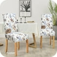 thumbnail image 4 of Chair Covers for Dining Chairs Set of 6,Summer Floral Stretch Dining Room Chair Cover Kitchen Parsons Chair Slipcovers (Pack of 6, Summer Floral), 4 of 6