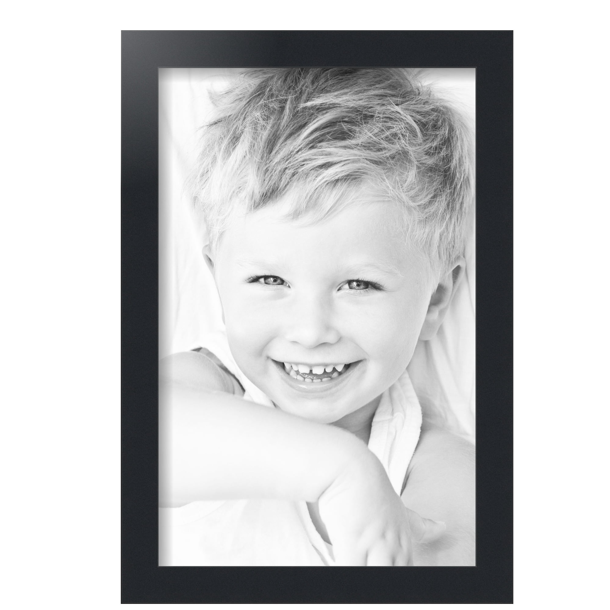 ArtToFrames 11x17 Inch Black Picture Frame, This Black MDF Poster Frame is Great for Your Art or Photos, Comes with Regular Glass (3943)