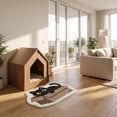 thumbnail image 5 of Black Cat In Box Shaped Doormat, Fluffy Cartoon Kitten Floor Rug, Non Slip Water Absorbent Indoor Entrance Mat for Cat Lovers Home Decor, 5 of 7