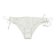 thumbnail image 1 of Victoria's Secret Pink Mini Cheekster String Bikini Swim Bottom Shiny White Size X-Small, 1 of 2