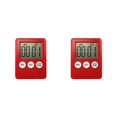 thumbnail image 1 of Ounissouiy Temporizador de cocina con pantalla Digital LCD súper fino, reloj cuadrado para cocinar, aparato de cocina, 7 colores Rojo 2Conjunto, 1 of 6