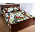 thumbnail image 3 of Juego de cama acolchado con estampado de flores de loro, 3 of 5