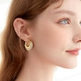 thumbnail image 3 of Lancharmed Gold Plated Hypoallergenic Earrings for Womens,Zircon Earring Women Gifts, 3 of 7