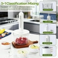 thumbnail image 2 of Glass Food Processor, Small Food Processor with 2 Blades and 4 Bowls(1500ml/8 Cup + 3×150ml/3x0.5 Cup), Cordless Electric Meat Grinder for Meal Prep Baby Food Sauces, 2 of 7