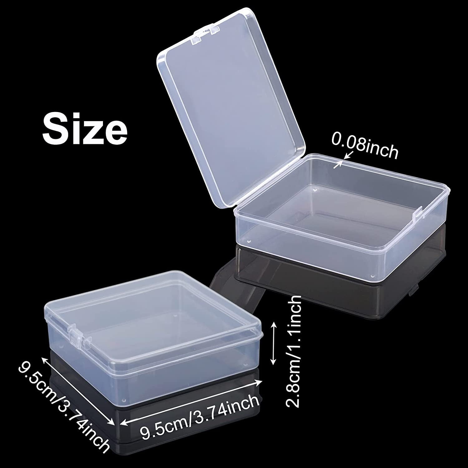 Wholesale Mini Plastic Containers: Bulk Round Hinged Lid Storage