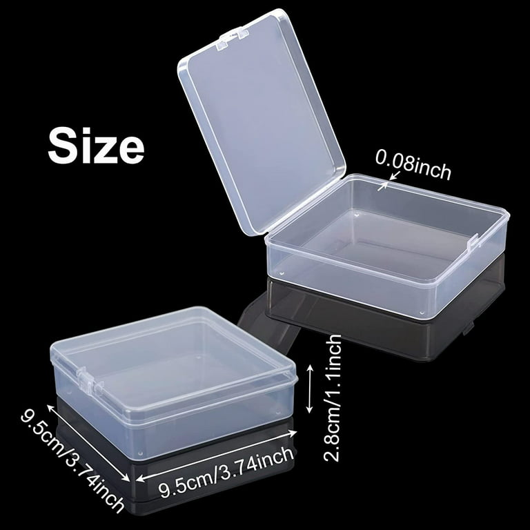 8 Pieces Small Plastic Box with Lids Square Plastic Containers Clear  Plastic Boxes Craft Containers Plastic Beads Storage Containers Box for  Beads
