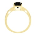 thumbnail image 2 of 1 ct Radiant Cut Natural Onyx Solitaire 14K Yellow Gold Womens Engagement Ring, 2 of 6