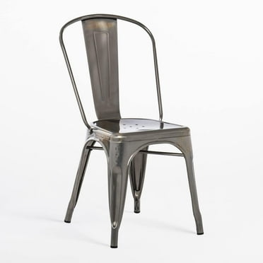 Tolix Armless Chair Gunmetal - Replica