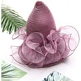 thumbnail image 6 of Changmaius ​Elegant Church Hats for Ladies - 2025 Organza Straw Hat with Detachable Flowers | Wide Brim Sun Protection for Easter, Derby, Bridal Events, 6 of 6