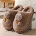 thumbnail image 3 of Nuevas zapatillas de invierno de algodón con dibujos animados para mujer, zapatos peludos de interior de suela gruesa para uso doméstico, zapatos cálidos de algodón medio antideslizantes para uso exte, 3 of 5