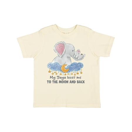 

Inktastic My Yaya Loves Me to the Moon and Back Elephant Family Gift Toddler Boy or Toddler Girl T-Shirt