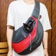 thumbnail image 2 of SalonMore Sac de Transport pour Animaux de Compagnie Chat Chiot Simple Épaule Sac de Voyage Fourre-Tout Rouge, 2 of 8