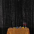 thumbnail image 1 of Poise3Ehome Cortina De Fondo De Fotografía De Lentejuelas Negras De 6 Pies X 8 Pies Para Decoración De Fiestas Negro, 1 of 1