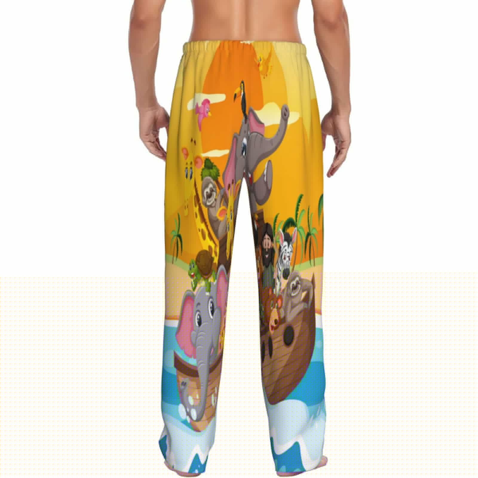 thumbnail image 3 of Bingfone Animals On Noah'S Ark1 Mens All Over Print Sleep Pajama Pants-Medium, 3 of 9