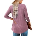 thumbnail image 2 of Traleubie Plus Size Tunic Tops Long Sleeve Casual Floral Printed Henley V Neck Shirts for Women M-4XL, 2 of 8