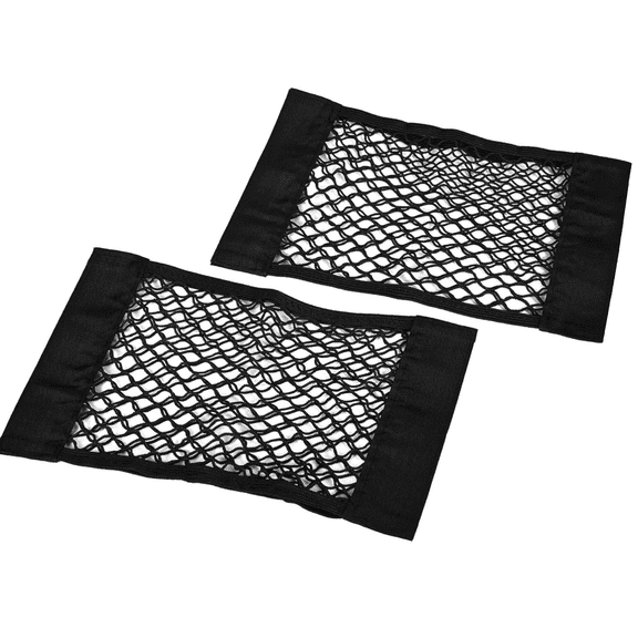 Universal Self-Adhesive Mesh Cargo Net Storage Organizer, Wall Mount Pouch Bag Add On Trunk Storage Organizer for Car, Truck, SUV, Vehicle Interior Organization Accessory-15" x 9.5"(2 packs)