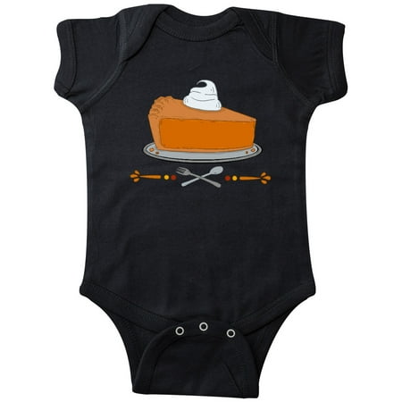 

Inktastic Thanksgiving Pumpkin Pie with Fork and Spoom Gift Baby Boy or Baby Girl Bodysuit