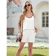 thumbnail image 5 of Women 2 Pieces Summer Clothes Set Outfit White S, 5 of 9