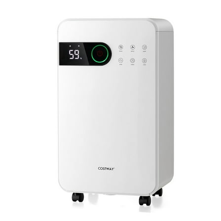 GVN Dehumidifier, Bedroom Dehumidifiers, Small Dehumidifiers,32 Pints Dehumidifier with Sleep Mode and 24H Timer for Home Basement-White