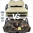thumbnail image 5 of SEANATIVE Golf Cart Seat Covers Universal Fit for EZGO TXT/Club Car/Yamaha, Heavy Duty Polyester Golf Cart Seat Towel Blanket with 4 Pockets, Deer Camo Hunting Forest, 5 of 7