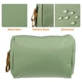 thumbnail image 3 of Large Makeup Bag for Purse Travel Handy Makeup Pouch Portable Cosmetic Bag for Women Dark Green Beige, 3 of 8