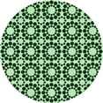 thumbnail image 1 of Ahgly Company Indoor Round Patterned Dark Forest Green Area Rugs, 6' Round, 1 of 6