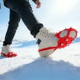 thumbnail image 4 of Ice Cleats Wearable Ice Snow Grips Large Traction Non Gripper Spike Shoe Grips With 5 Studs Crampons Universal Traction Cleats For Snow Hiking Fishing(Red S-21X8X1cm), 4 of 4