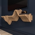 thumbnail image 3 of Batamex Parametrics 48" Floating Wavy Shelf Modern Geometric Wooden Wall Piece, 3 of 8