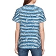 thumbnail image 7 of Wukai Ocean on Striped Youth Unisex Short Sleeve T-Shirt for Boys, Girls, Teens, and Kids-Large, 7 of 7