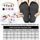 thumbnail image 2 of Xiao Hua 4 pares de pantuflas y calcetines antideslizantes con partículas antideslizantes, adecuados para salas de estar, dormitorios, gris + negro + rosa + morado, 2 of 5