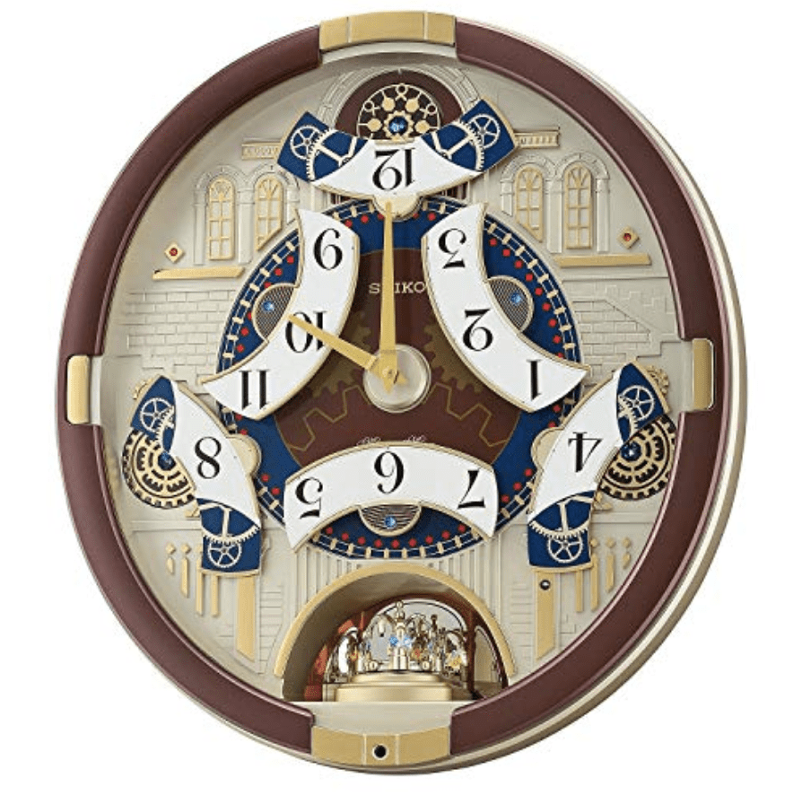 Seiko Melodies in Motion Clock Clock with Swarovski Crystals 