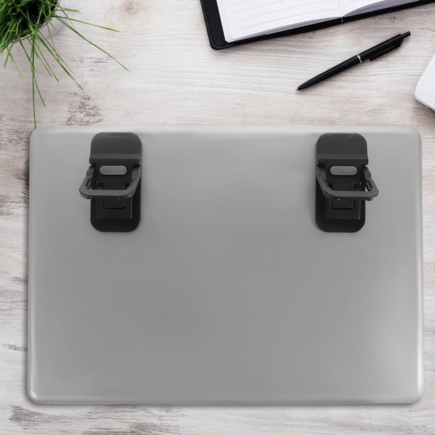 RUNROTOO 2Ud Soporte Para Laptop Portátil Ergonómico Aluminio Negro Con Ajustable Y Plegable