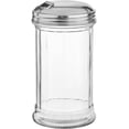 thumbnail image 5 of TrueCraftware-12 oz. Glass Sugar Dispenser Pourer Shaker with Stainless Steel Lid w/Side Flap Cover- Paneled design Sugar Cinnamon Sugar Pepper Powder Cocoa Shaker for Kitchen and Restaurants, 5 of 6