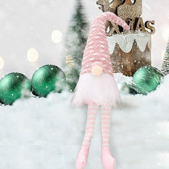 SIfdSeng Little Girl Toys Christmas Decorations Handmade Plush Collectible Dolls Long Leg Swedish Santa Decor for Xmas Holiday Home Table Children Gifts … (Christmas ) Toddler Boy Toy Tiny Toys Bulk