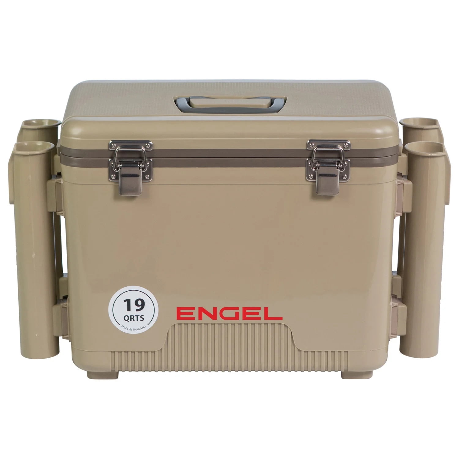 ENGEL 19 Qt Leak-Proof Insulated Drybox Cooler with 4 Rod Holders