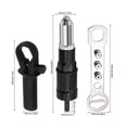 thumbnail image 3 of Trousse d'Outils pour Rivets et Perceuse, Adaptateur de Riveteuse Sans Fil avec Rotor Flexible, 4 Boulons, Haute Stabilité, pour Perceuses Électriques Standard, Acier Allié, 3 of 8
