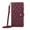 Dark red, variant on Wallet phone case suitable for Samsung Note 10, leather flip cover with wristband, shoulder strap and card slot for all-round protection of the phone case