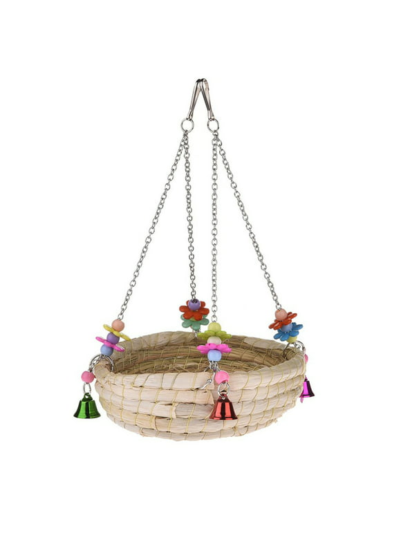 Fesfesfes Canary Hamster Cage Bed Large Bird Swing