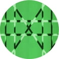 thumbnail image 1 of Ahgly Company Indoor Round Patterned Neon Green Area Rugs, 4' Round, 1 of 6