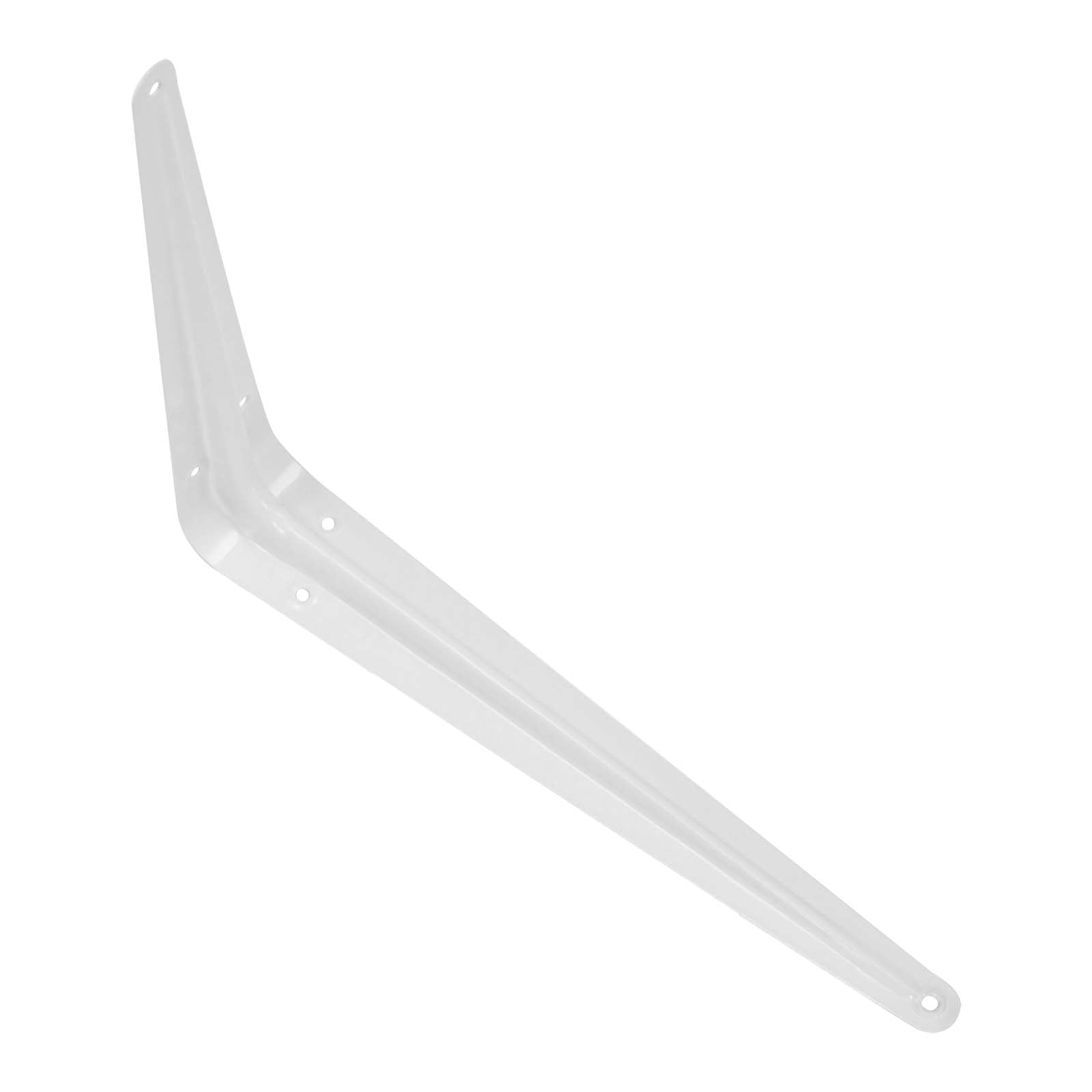 Heavy Duty Shelf Brackets, 20-Pack 8x10 Inch L-Shaped Corner Braces, White Powder Coated Carbon Steel, Supports 16.5lbs Each, for Wall Mounted Shelves