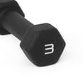 thumbnail image 3 of CAP Barbell, haltère en néoprène noir de, 3lb, simple, 3 of 6
