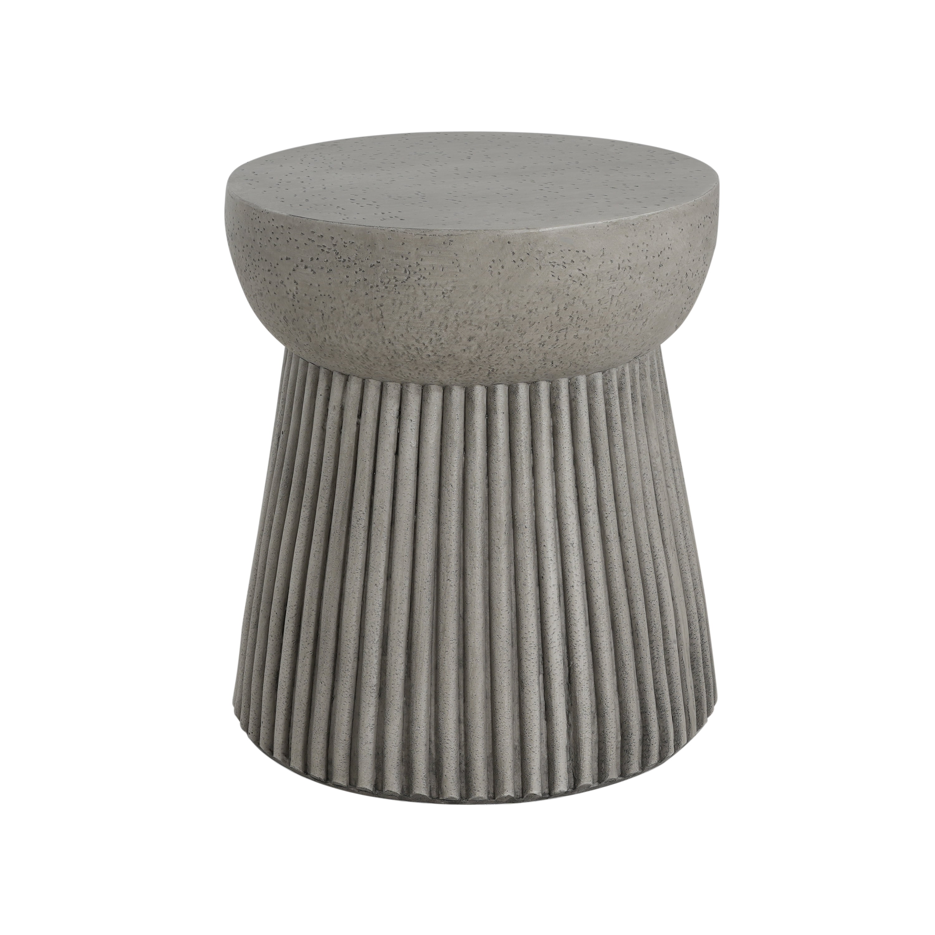 Side Table, Outdoor Lightweight Concrete Table for Patio Balcony Garden, Concrete Finish