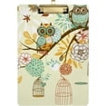 thumbnail image 1 of FMSHPON Owl Autumn Floral Clipboard Hardboard Wood Nursing Clip Board and Pull for Standard A4 Letter 13x9 inches, 1 of 8