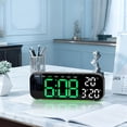 thumbnail image 3 of TIMESS Digital Alarm Clock Tabletop with Date Temp, LED Bedroom Clock, Dual Alarm, USB Powered, Battery Backup, 3 of 6