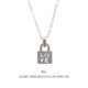 thumbnail image 5 of Collar de pareja Collar de amor Collar con colgante de cerradura de acero inoxidable Collar de moda, 5 of 5
