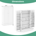 thumbnail image 3 of Costway 41" Farmhouse Kitchen Pantry Storage Cabinet w/Doors Adjustable Shelves, 3 of 10