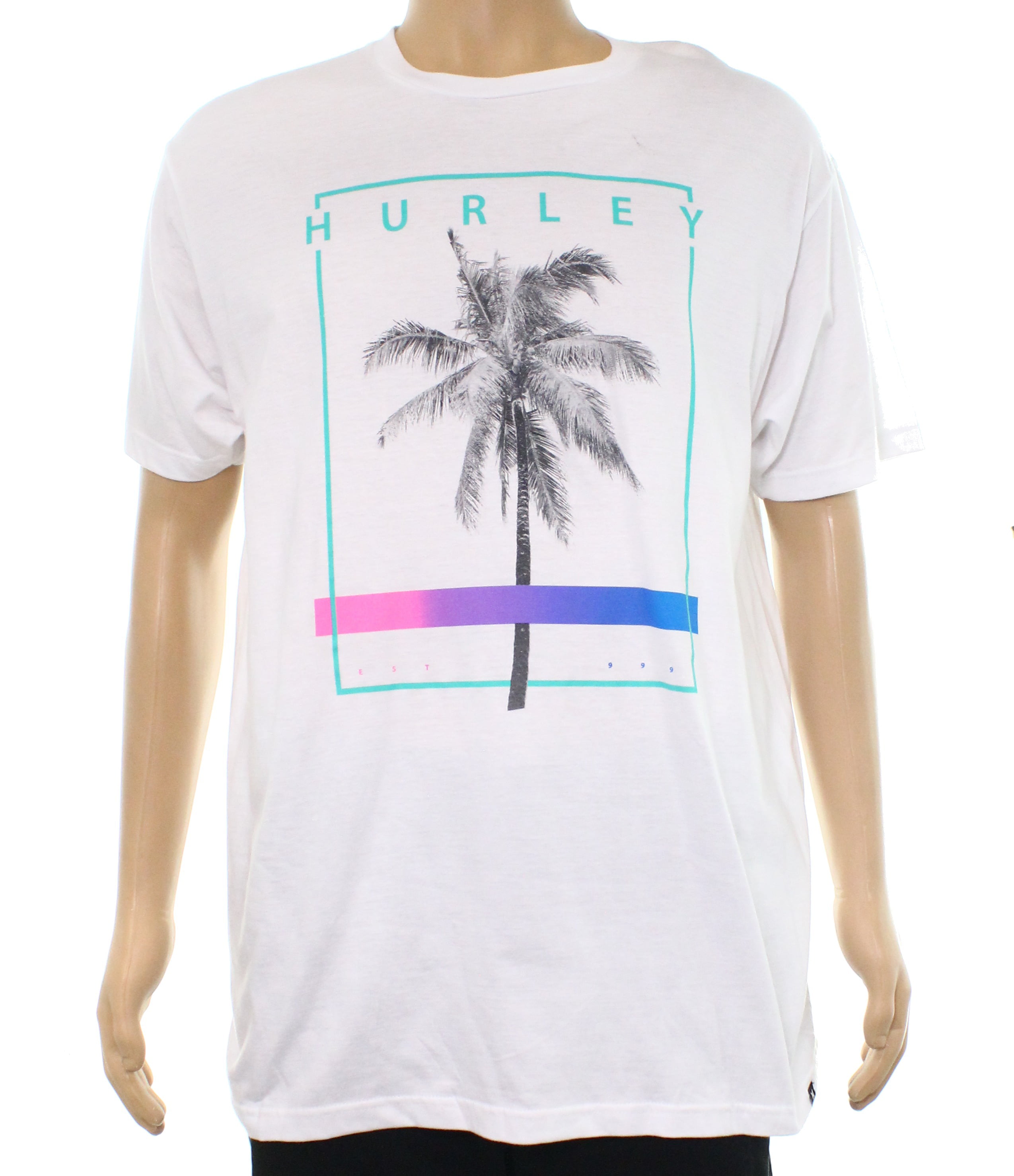 Hurley - Hurley NEW Bright White Mens Size XL Short Sleeve Graphic Tee
